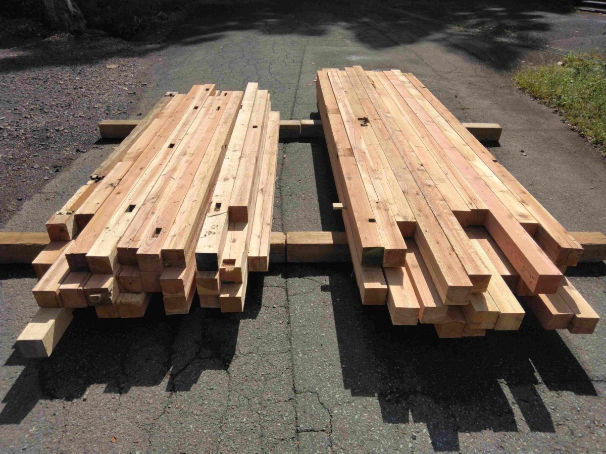 モクジスビーム　製材後